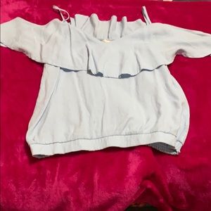 Baby blue off shoulder top ⭐️ TWO FOR 10$ ⭐️